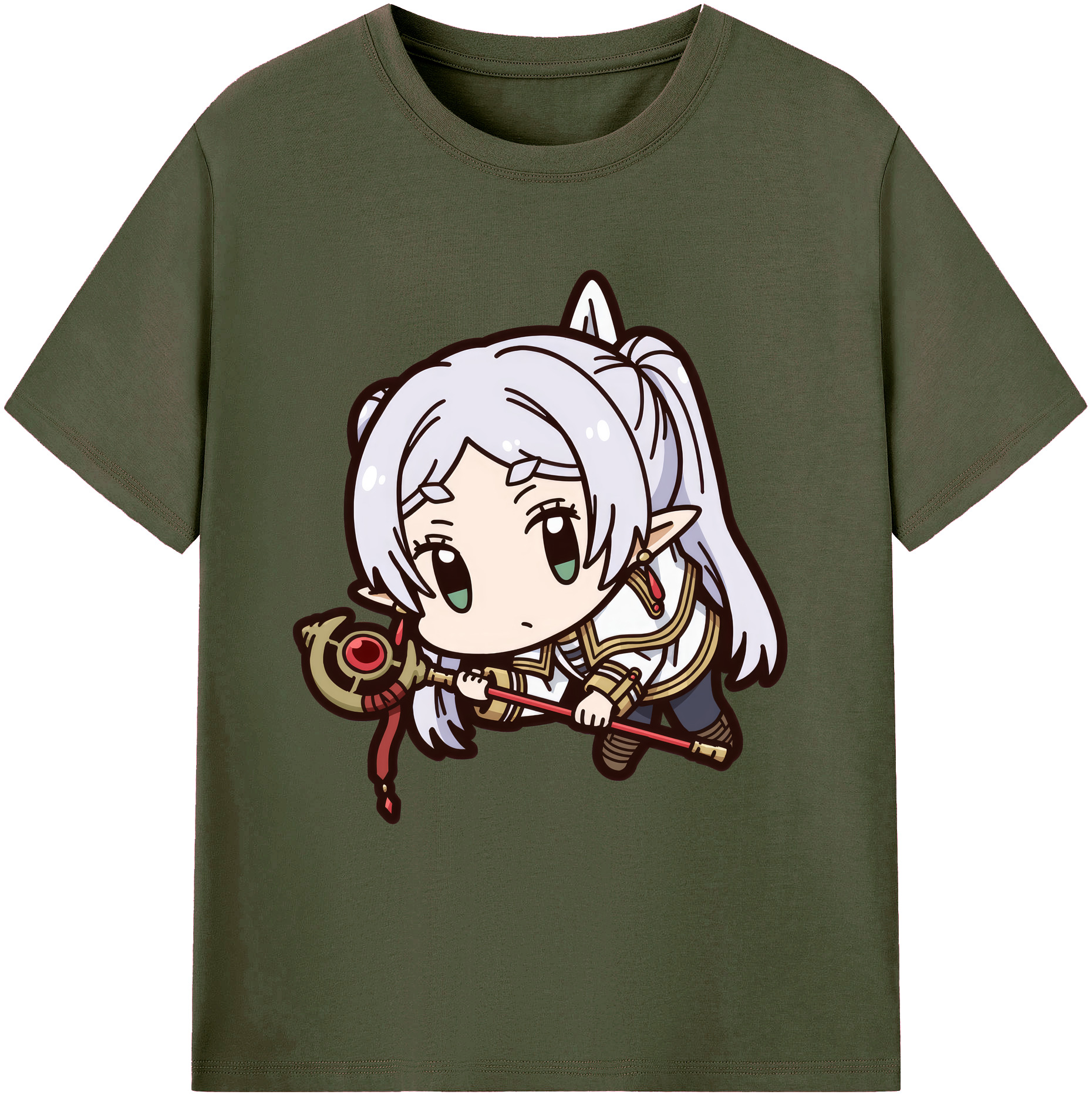 （画像用） 葬送のフリーレン Frieren 綿100％ メンズ半袖Tシャツ｜肌触りやわらか＆通気性